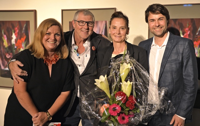 Vernissage - v.l.n.r.: Birgit Kern-Harasymiw, Roman Harasymiw, Gabriella Gerosa, Jan T. Wilms