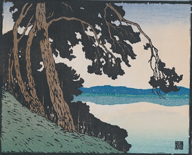 Carl Thiemann, Grunewaldsee, 1910, Farbholzschnitt