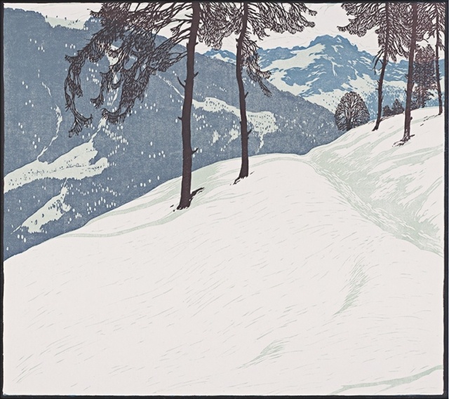 Josef Stoitzner, Aus den Tauern, 1912, Farbholzschnitt