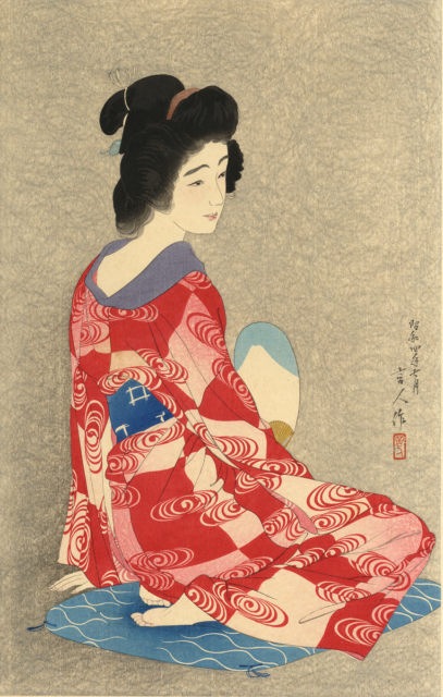 Torii Kotondo, Nagajuban, 1929, Farbholzschnitt
