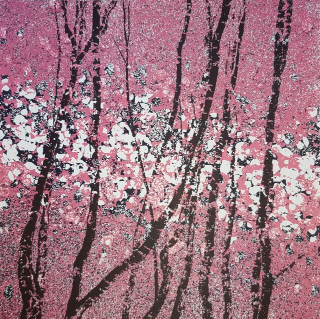 Anett Münnich, Landstück 2, 2018, Mehrfarbensiebdruck, 32 x 32 cm