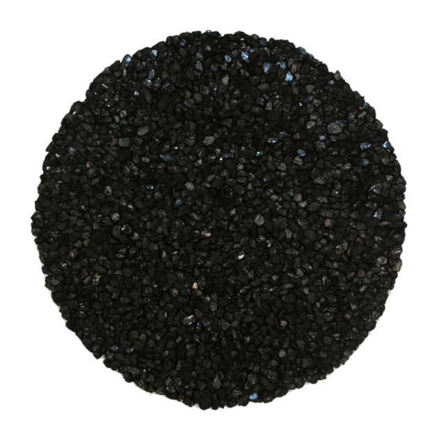 Theo Hofmann, round up, 2018, Wandrelief, Anthrazitkohle, geklebt, Ø 100 cm