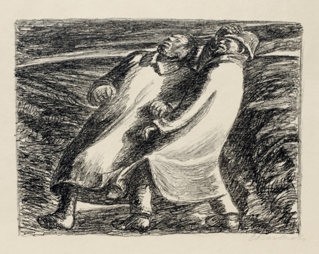 Ernst Barlach, Panischer Schrecken, um 1928/30, Lithographie, 322 x 430 mm,