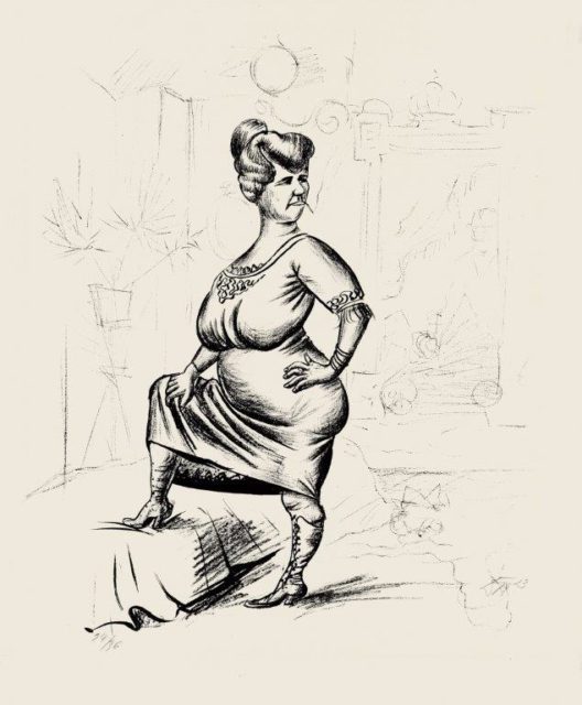 Otto Dix, Frieda, 1923, Lithografie, 515 x 435 mm,