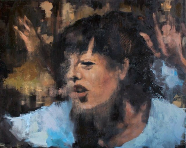 Nadia-Valeska Devonish, Family Album (Reaction Still), Öl auf Leinwand, 2017