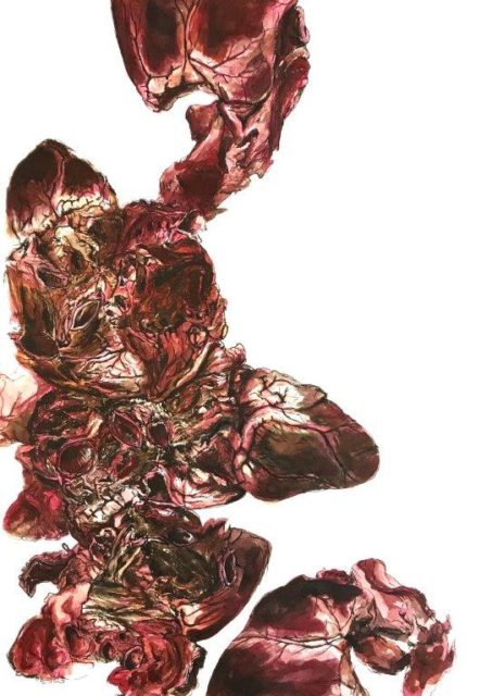 Mariella Kerscher, Kardia No 1, Tusche, 2019