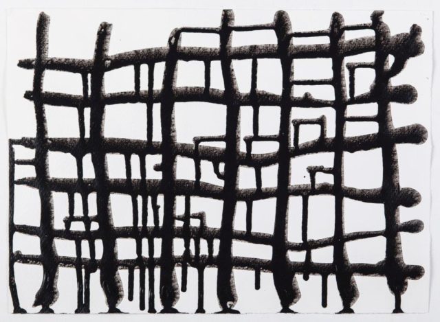 Monika Humm, Connected 7.3, Acryl auf Papier, 2016