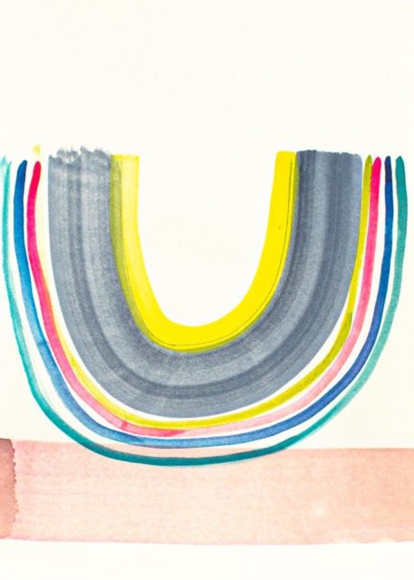 Mimi Kaumanns, Regenbogen widerständlich, Mischtechnik, 2019