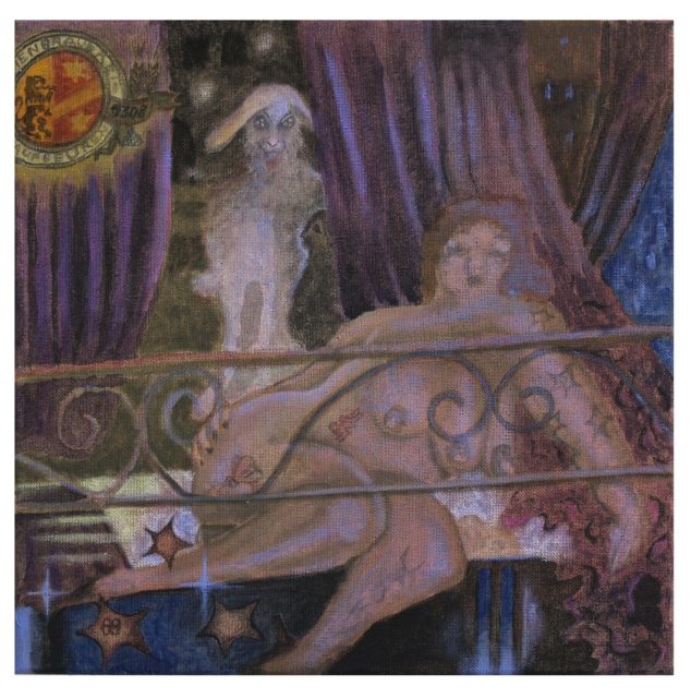 Clemens Geißler, Blauer Engel, Acrylfarbe auf Leinwand, 2022 © Künstler