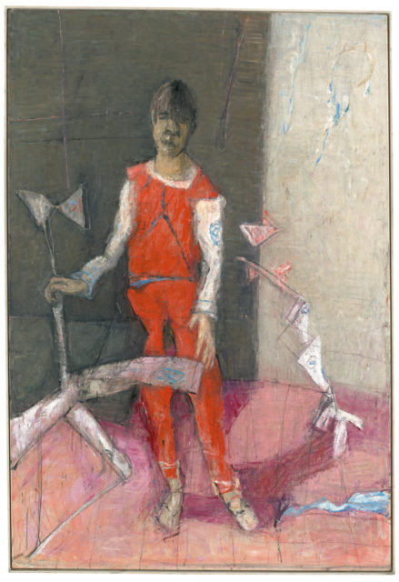 Rudi Tröger, Bildnis St., 1985, Öl auf Leinwand, 183 x 125 cm,