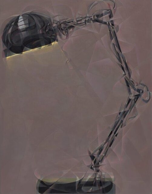 René Wirths, Lamp, 2022, Öl auf Leinwand, 180 x 140 cm,