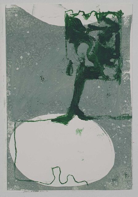 Benedikt Gahl, O.T. (2.0 System), 2024, Ölfarbe auf Papier, 28 x 21,5 cm,